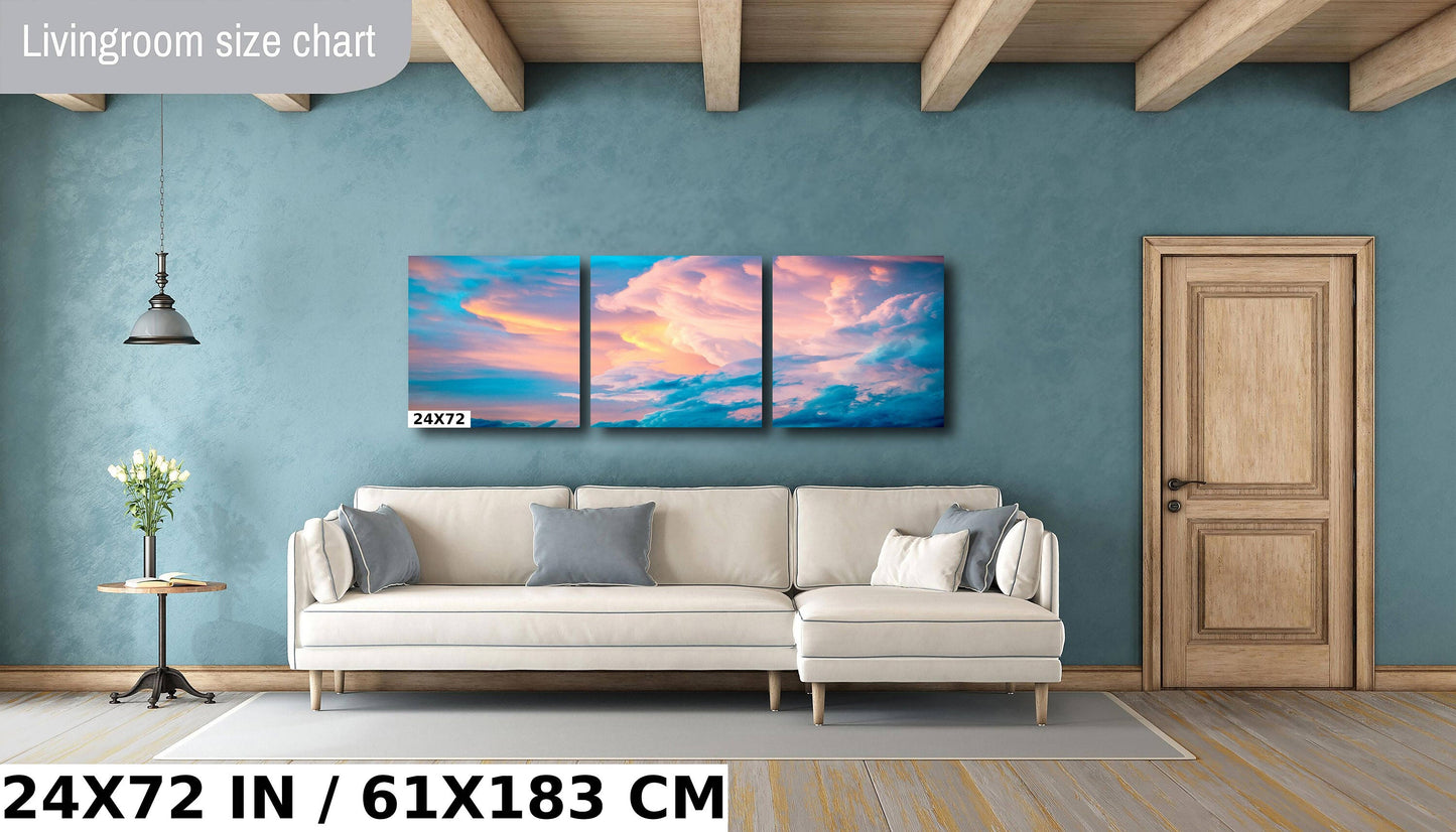 Heavenly Hues: White Sulphur Springs Montana Big Sky Photography Wall Art Metal Canvas Print Cloud Landscape