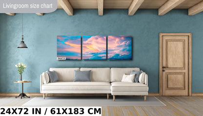 Heavenly Hues: White Sulphur Springs Montana Big Sky Photography Wall Art Metal Canvas Print Cloud Landscape
