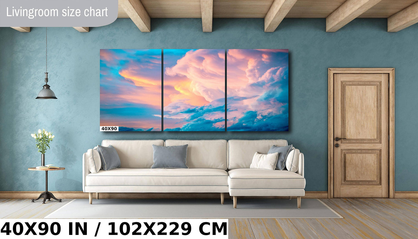 Heavenly Hues: White Sulphur Springs Montana Big Sky Photography Wall Art Metal Canvas Print Cloud Landscape