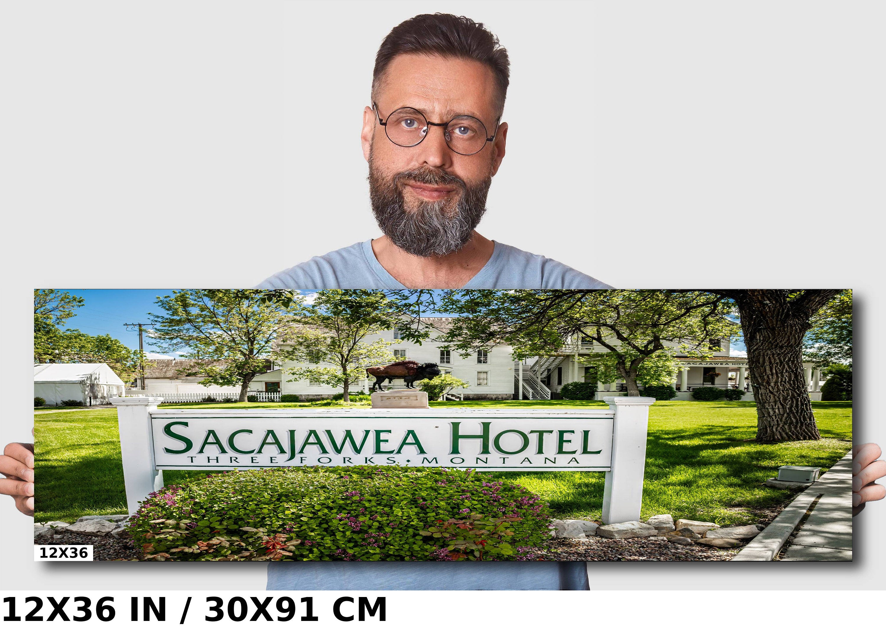 Sacajawea Hotel Sign Print: Montana Historic Landmark Wall Art