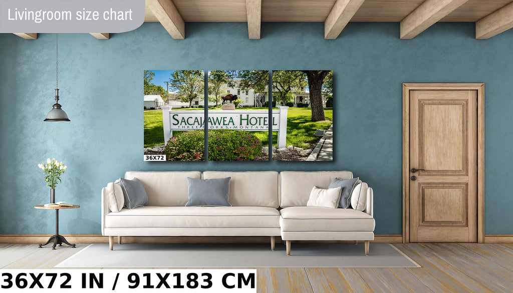 Sacajawea Hotel Sign Print: Montana Historic Landmark Wall Art