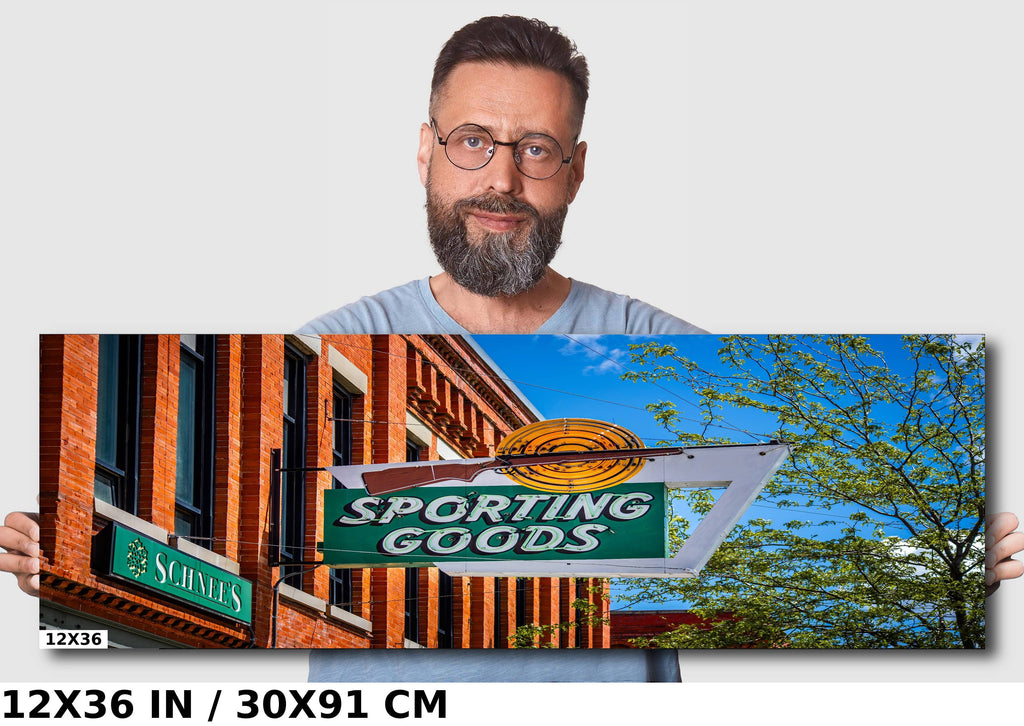 Schnee's Sporting Goods Signage Print: Bozeman Montana Landmark Wall Art
