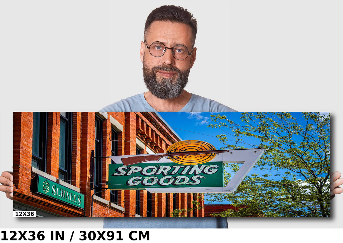 Schnee's Sporting Goods Signage Print: Bozeman Montana Landmark Wall Art