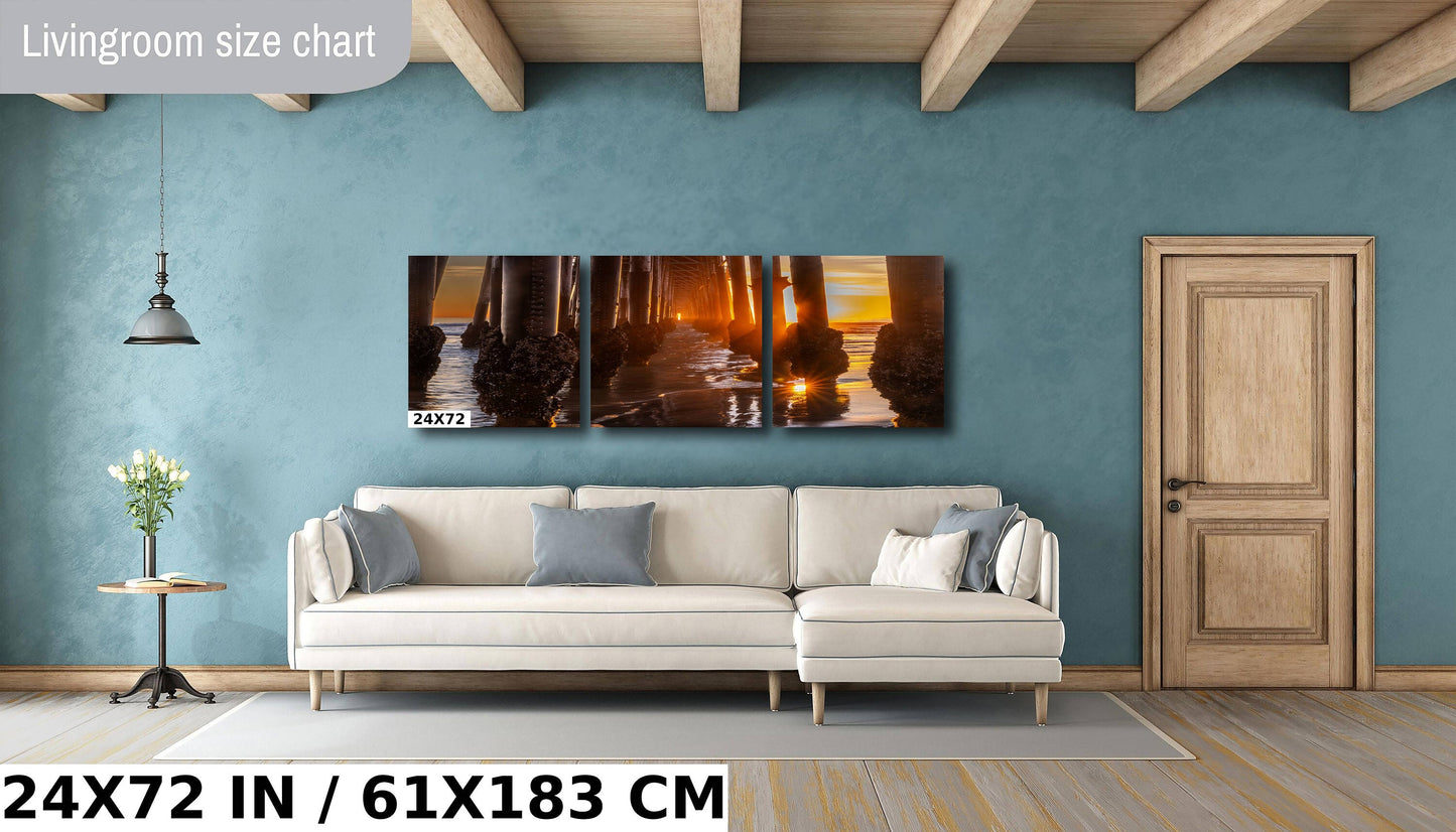 Oceanside Pier Sunset Print: California Seascape Wall Art