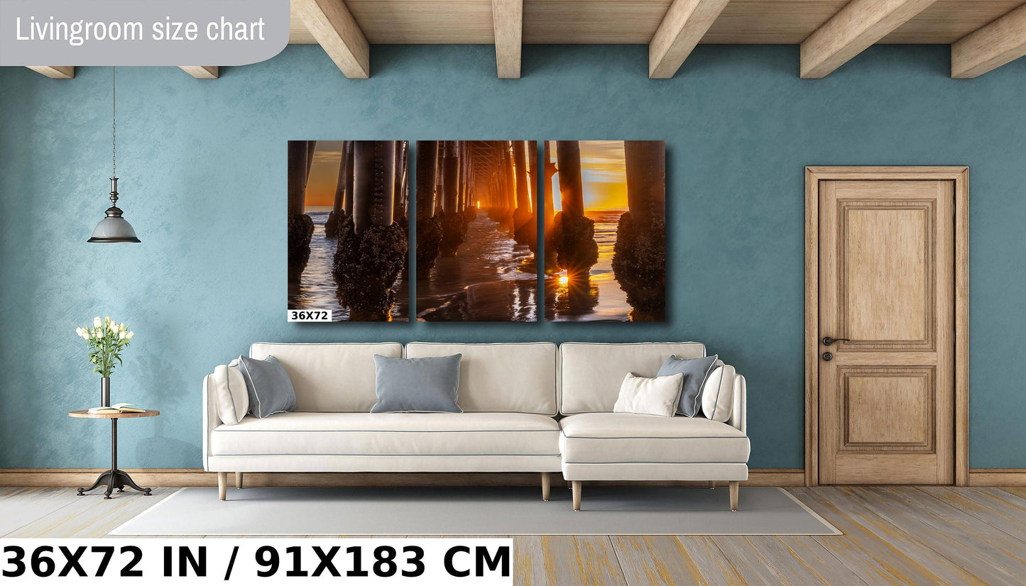 Oceanside Pier Sunset Print: California Seascape Wall Art