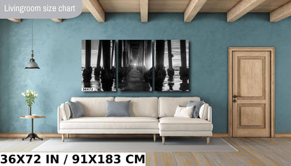 Oceanside Pier's Structural Beauty Monochromatic California Wall Art