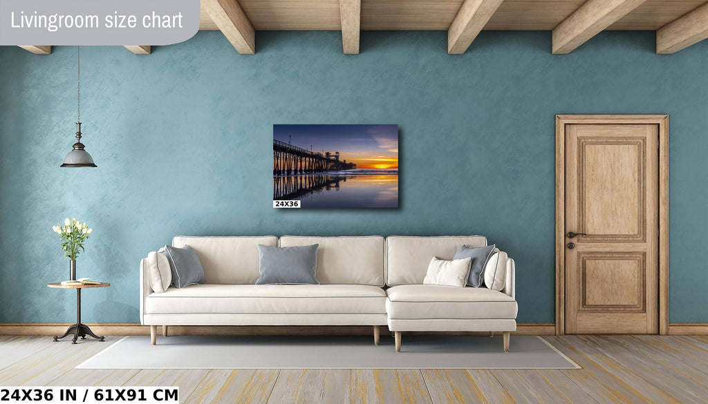 Oceanside Pier Sunset Print: California Coastal