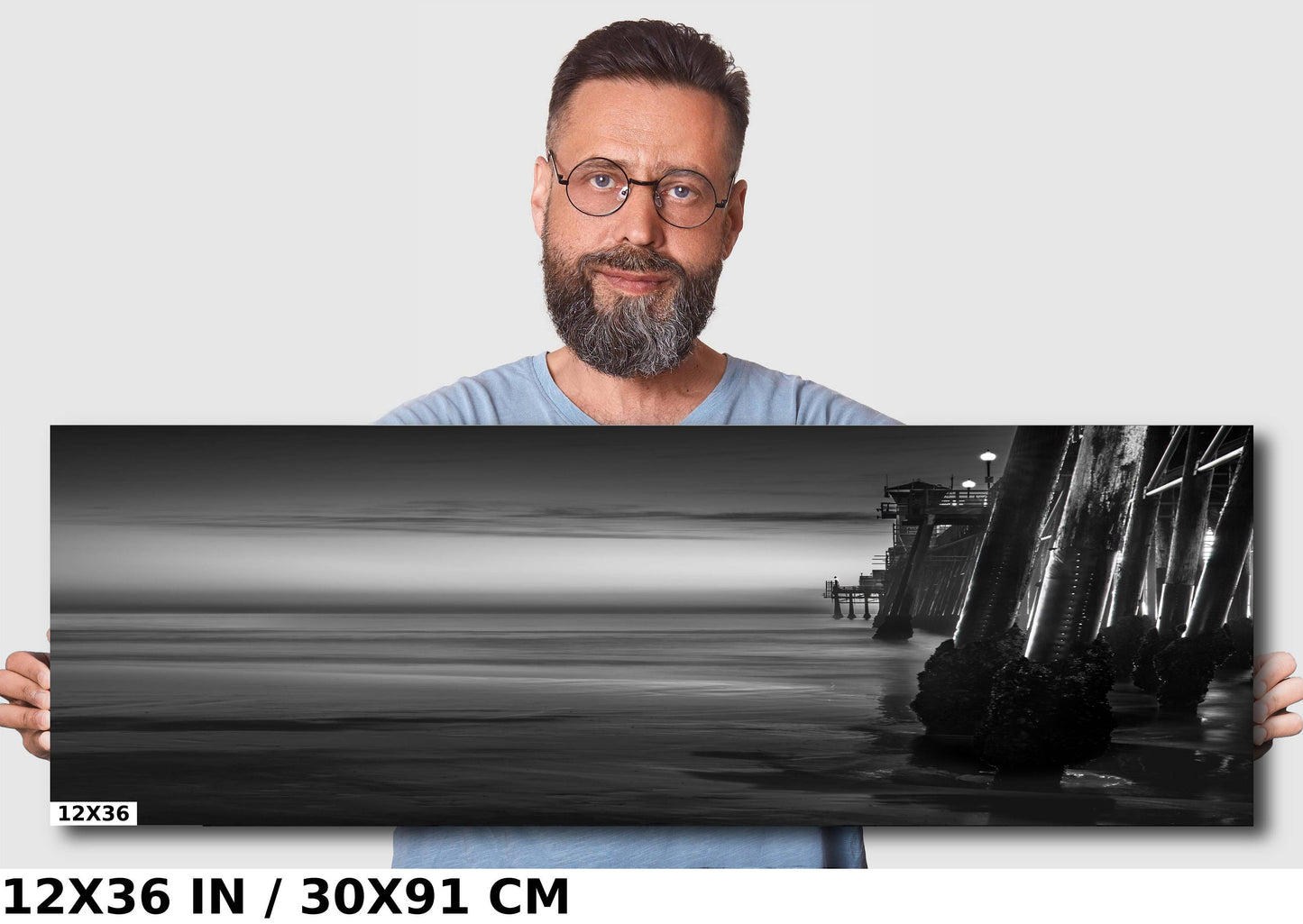 Oceanside Pier Black and White Print: California Coast