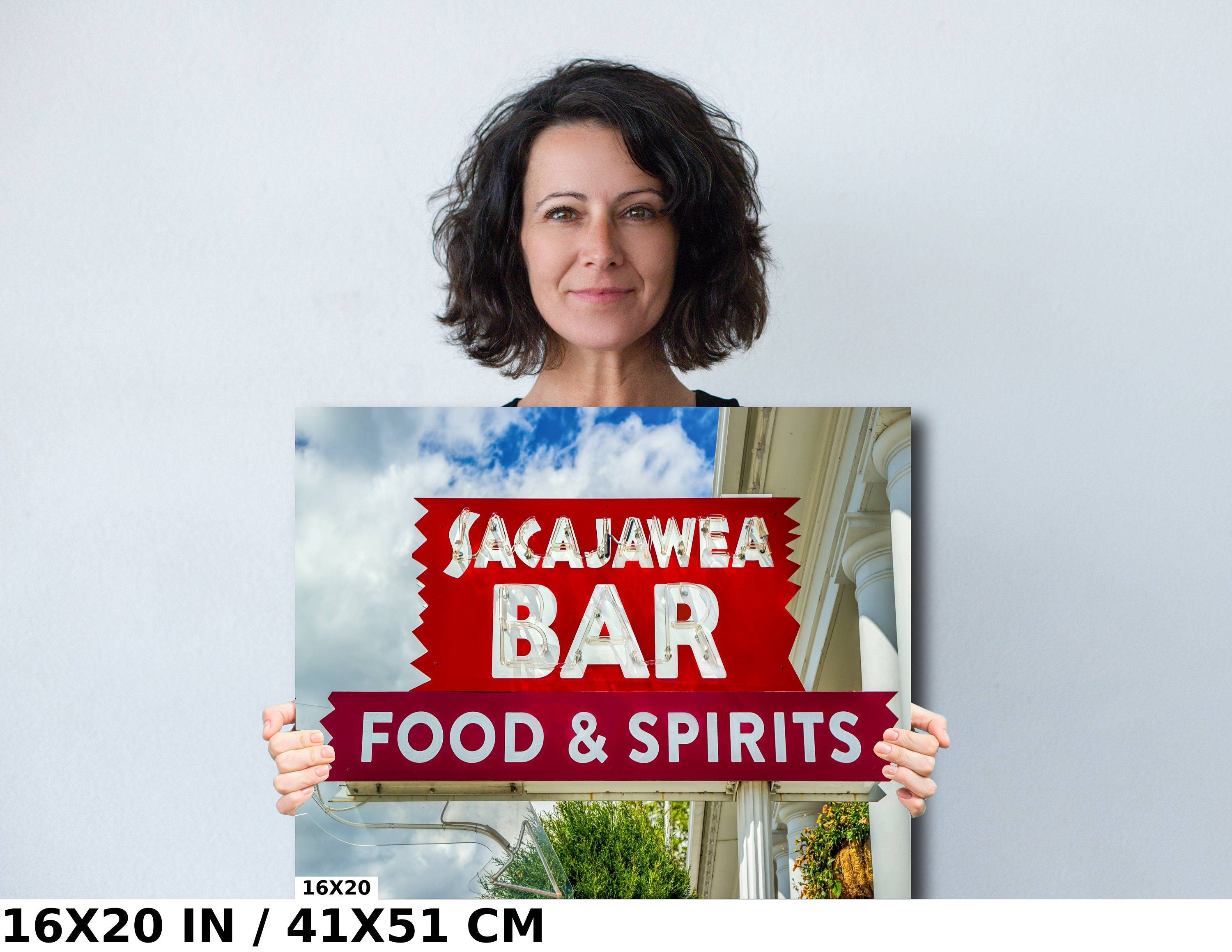 Sacajawea Bar Sign Print: Three Forks Montana Landmark Photography