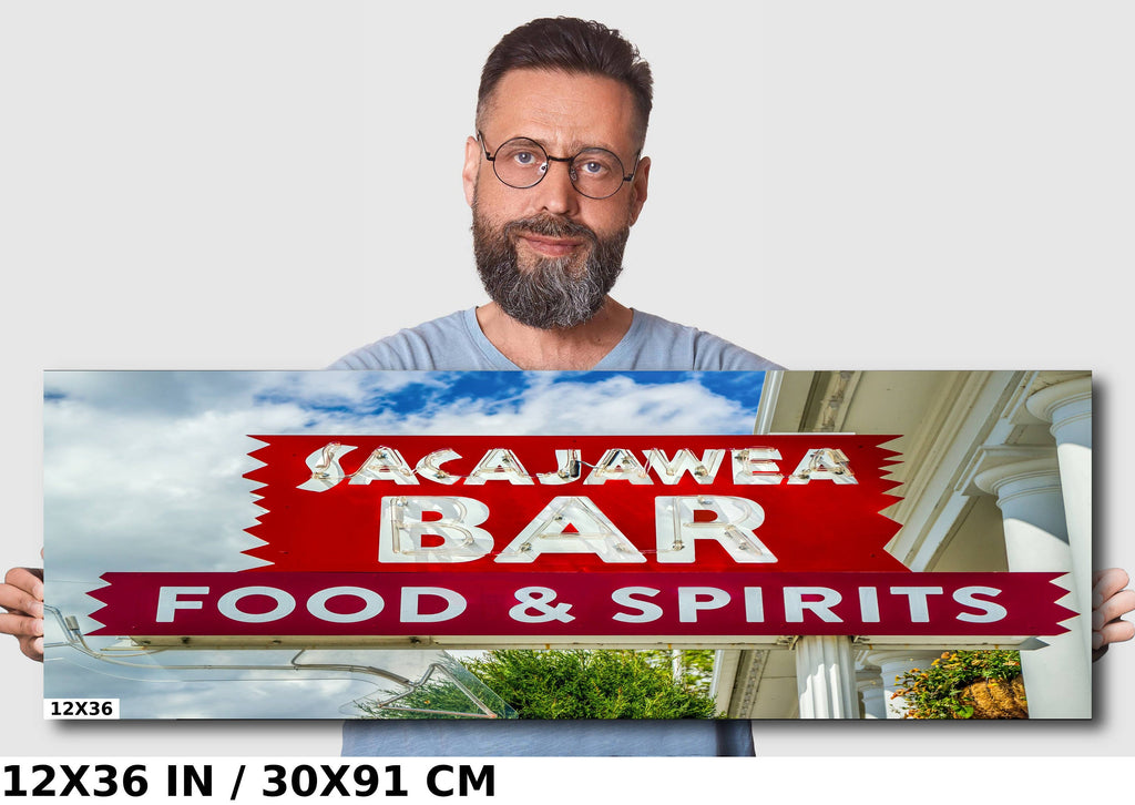 Sacajawea Bar Sign Print: Three Forks Montana Landmark Photography