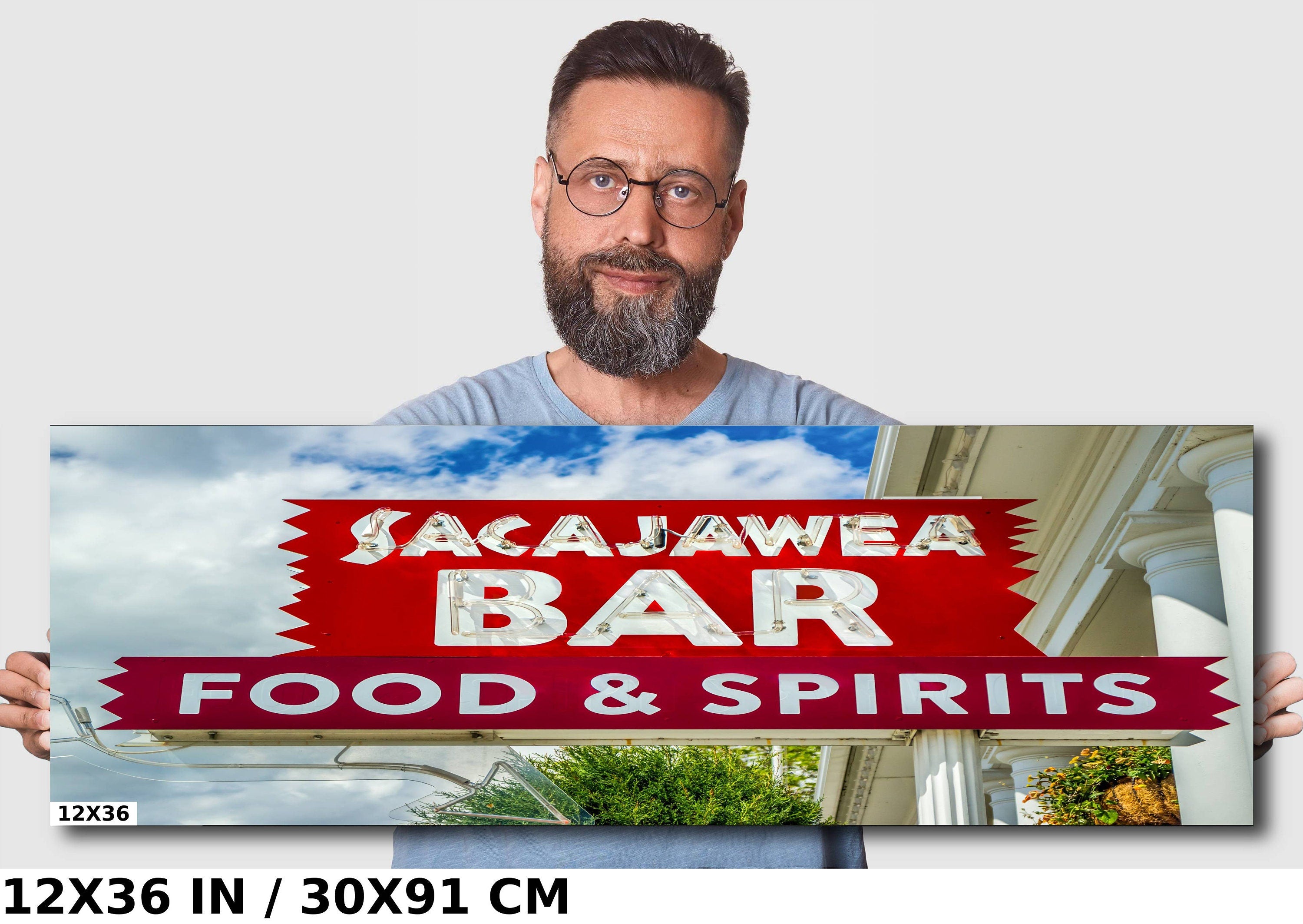 Sacajawea Bar Sign Print: Three Forks Montana Landmark Photography