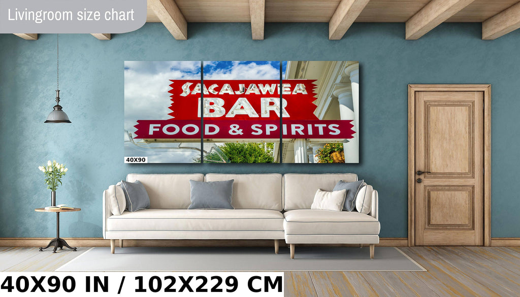Sacajawea Bar Sign Print: Three Forks Montana Landmark Photography