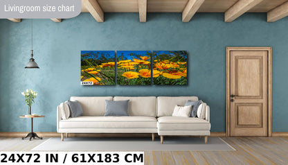 Golden Blooms: Mexican Gold Poppy Radiance in Organ Pipe National Monument Super Bloom Wall Art Metal Canvas Print
