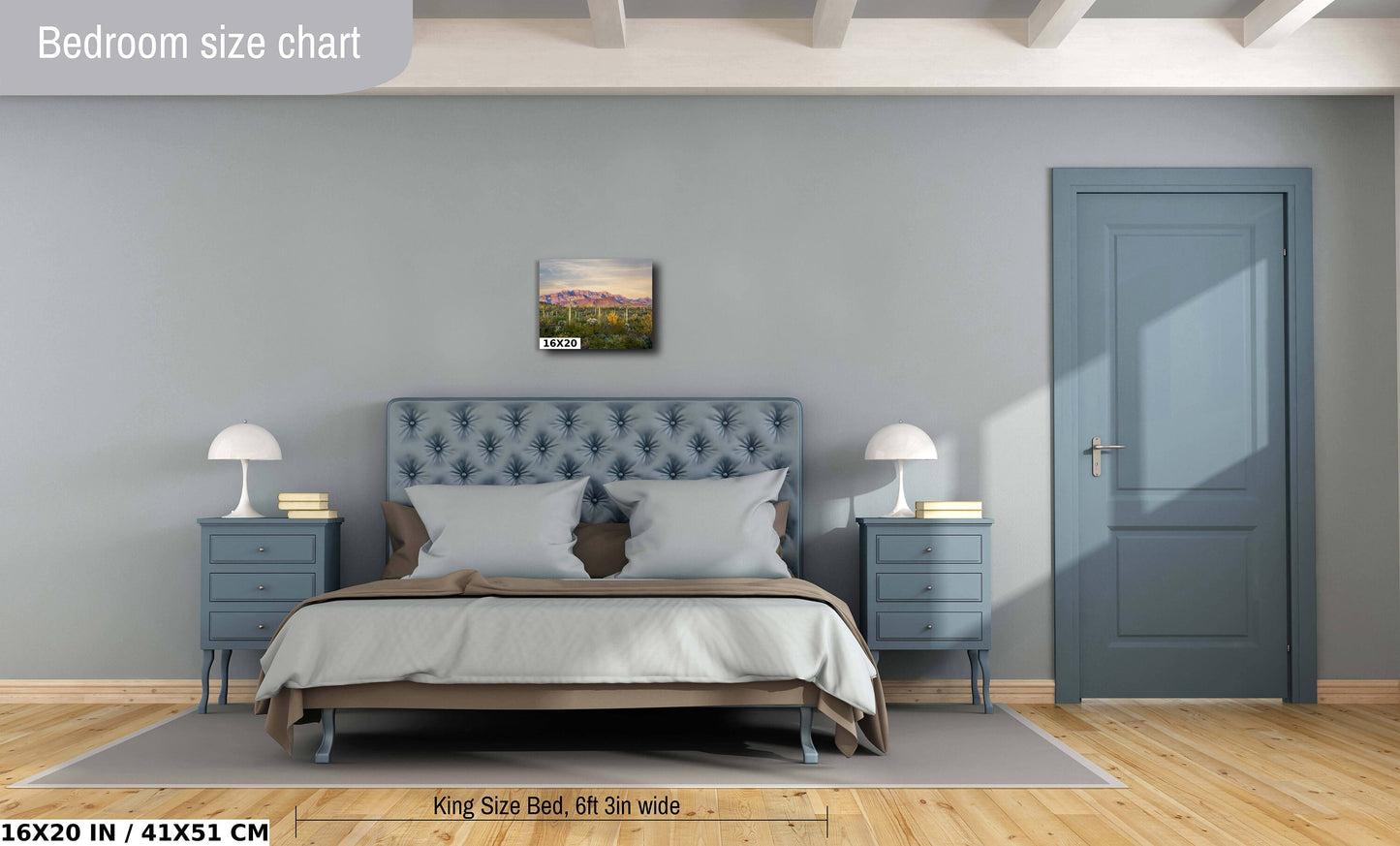 Ajo Mountain and Cacti in Organ Pipe Cactus National Monument Arizona Before Sunset Wall Art