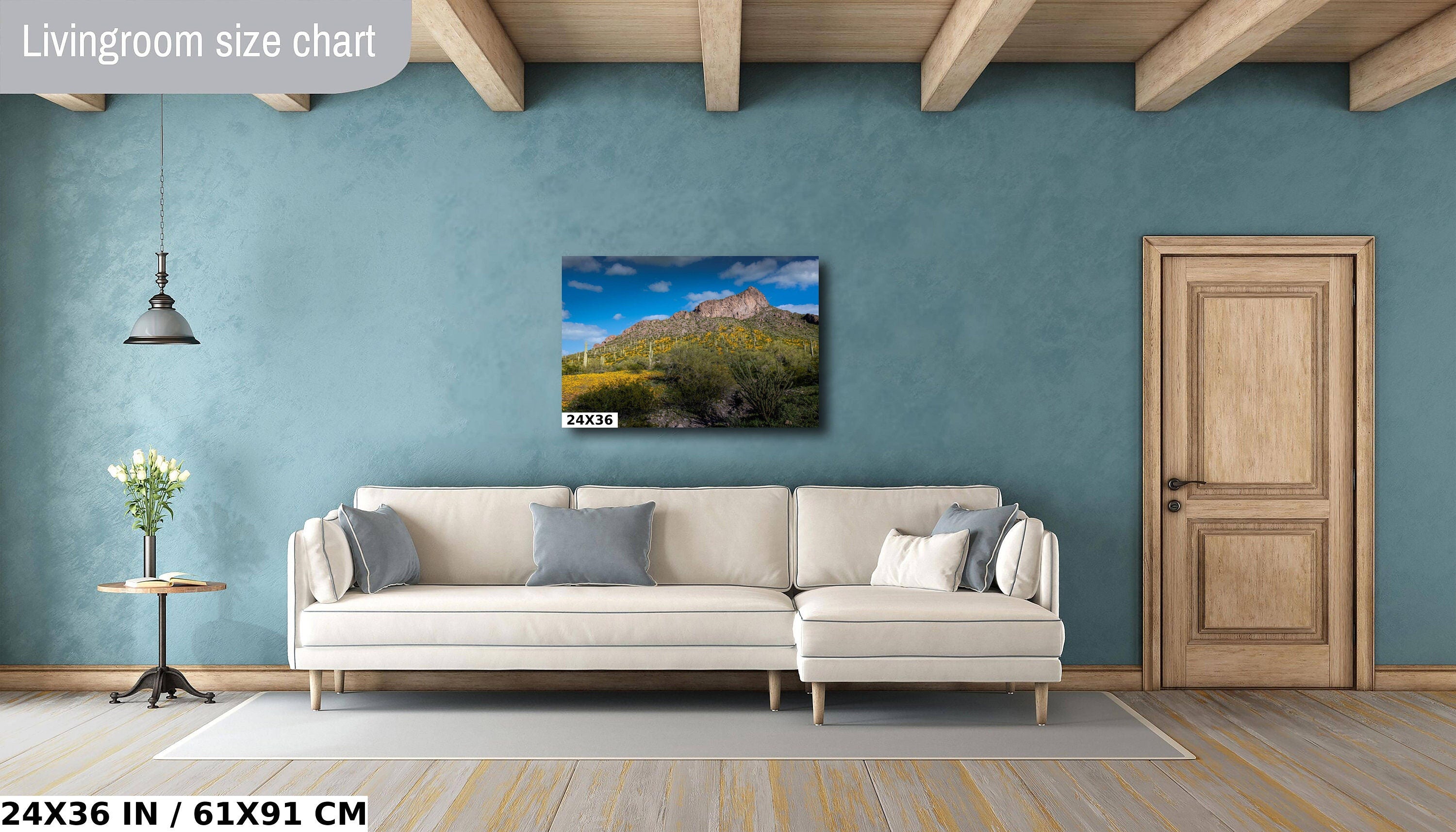 Picacho Peak Poppy Bloom: Arizona Desert Landscape Photography Wall Art