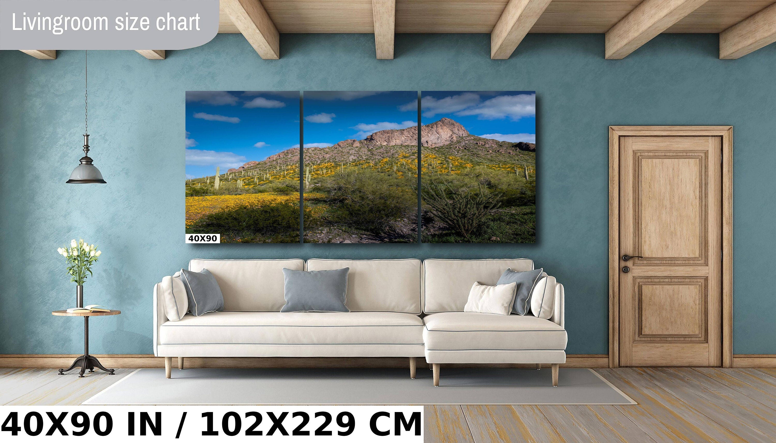 Picacho Peak Poppy Bloom: Arizona Desert Landscape Photography Wall Art