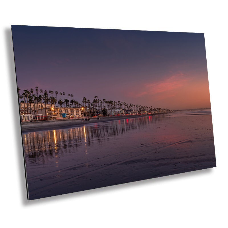 Oceanside Pier Sunset Seascape: California Beach Photography Print