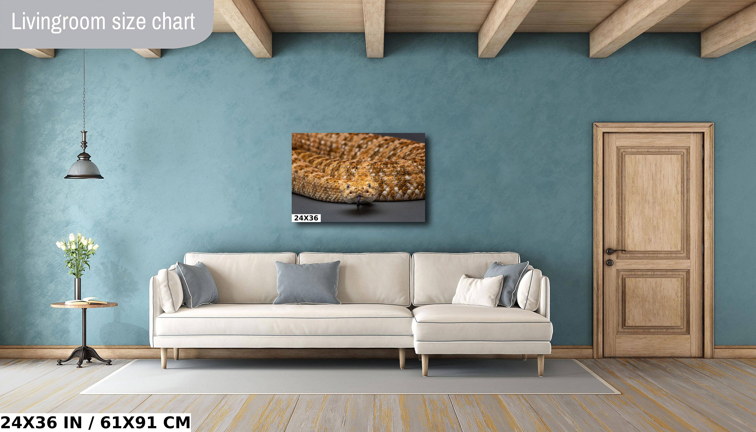 I’m Watching You: The Piercing Eyes of a Rattlesnake Wall Art Reptile Animal Metal Canvas Print