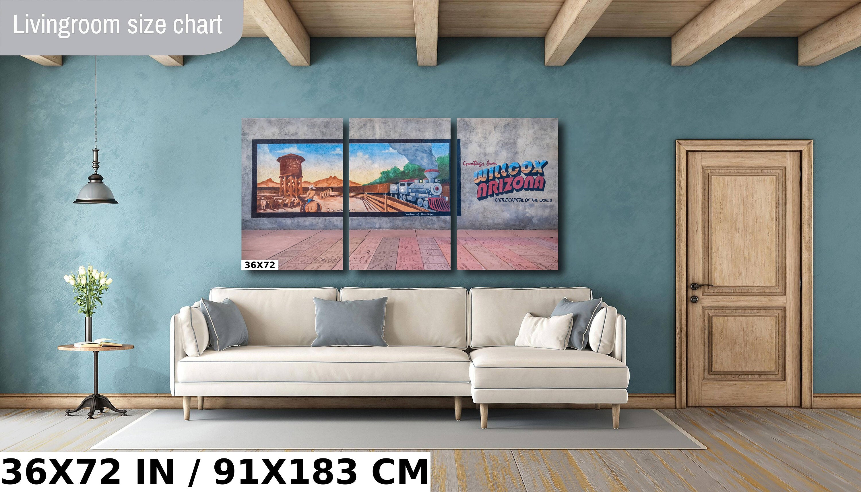 Willcox Mural Art Cattle Capital Arizona Western Photography Wall Decor