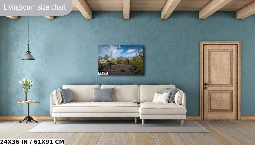 Organ Pipe National Monument Jumping Cholla and Saguaro Cactus Arizona Desert Wall Art
