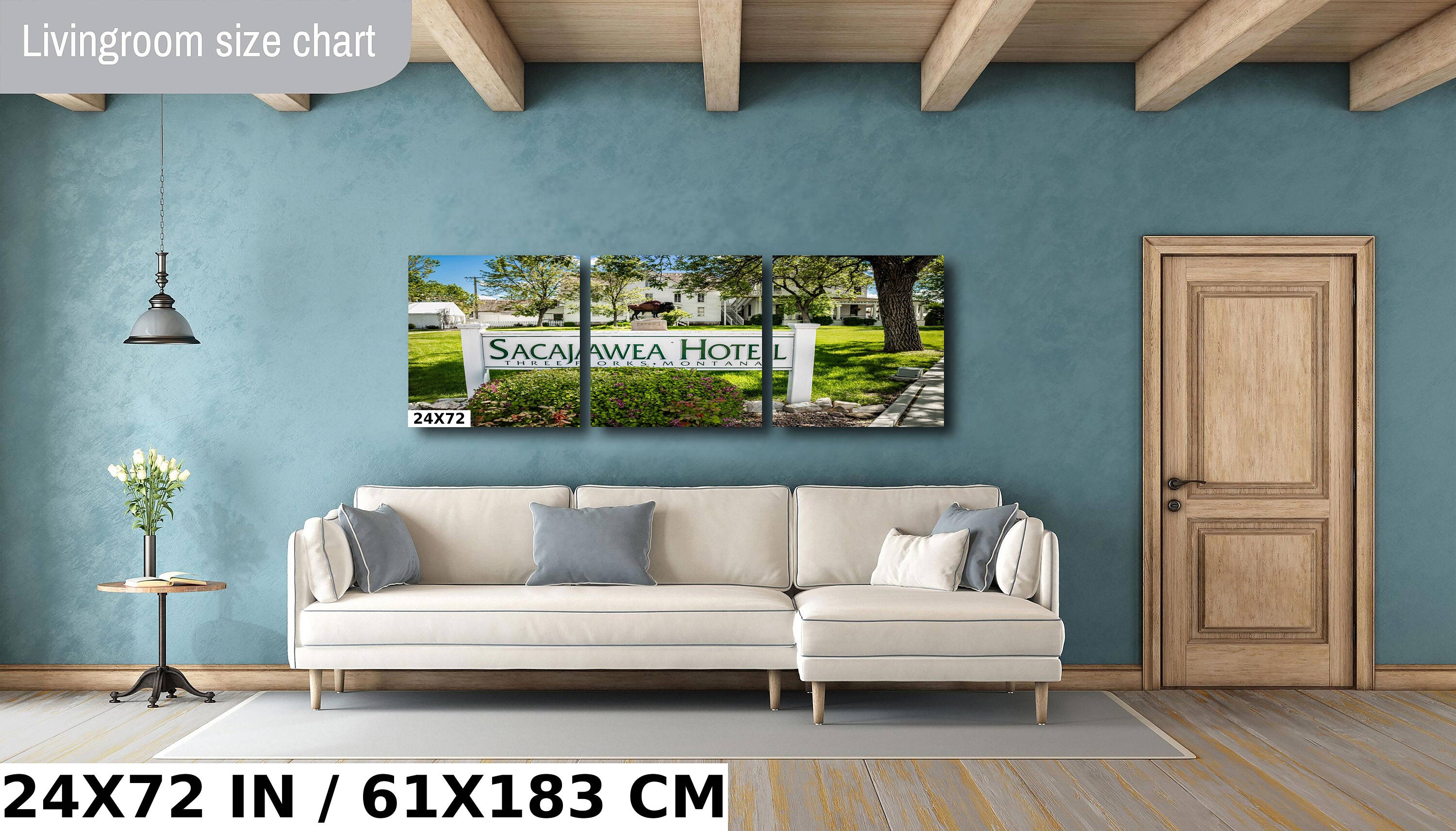Sacajawea Hotel Sign Print: Montana Historic Landmark Wall Art