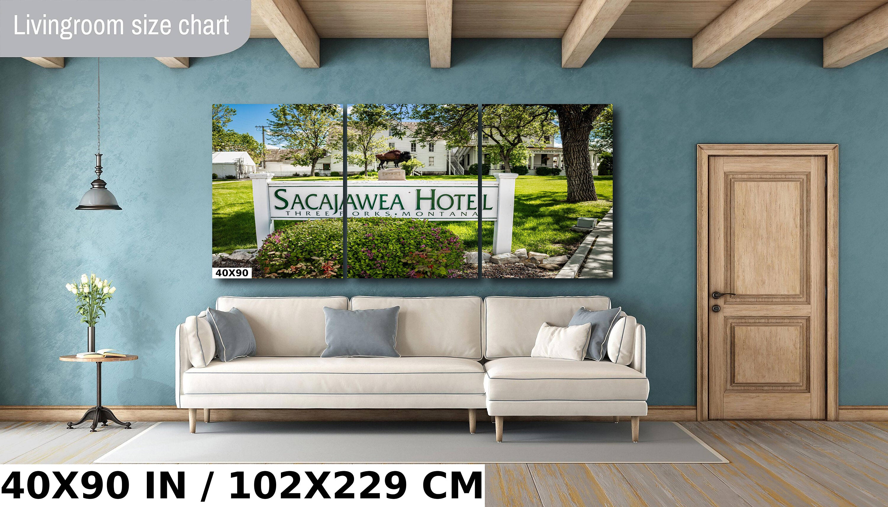 Sacajawea Hotel Sign Print: Montana Historic Landmark Wall Art