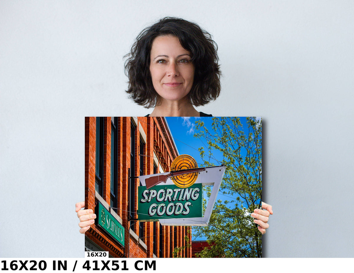 Schnee's Sporting Goods Signage Print: Bozeman Montana Landmark Wall Art