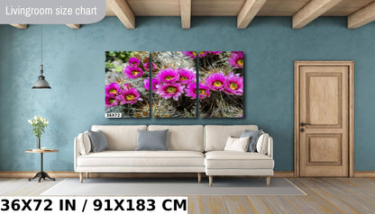 Prickly Beauty: Hedgehog Cactus Flower Metal Canvas Print Echinocereus Wall Art Arizona Desert Photography