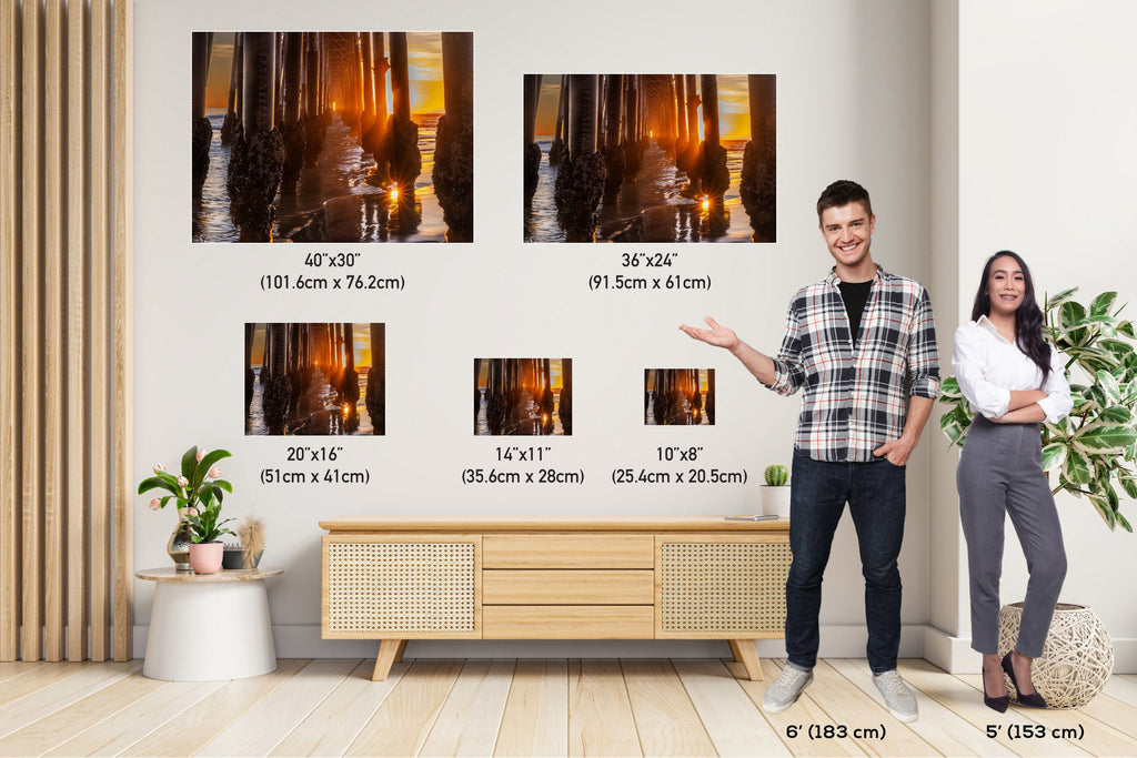 Oceanside Pier Sunset Print: California Seascape Wall Art