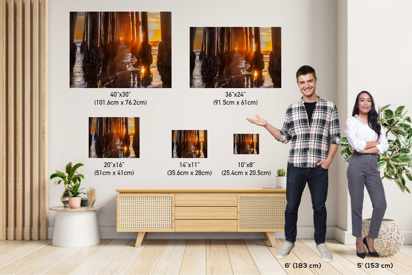 Oceanside Pier Sunset Print: California Seascape Wall Art