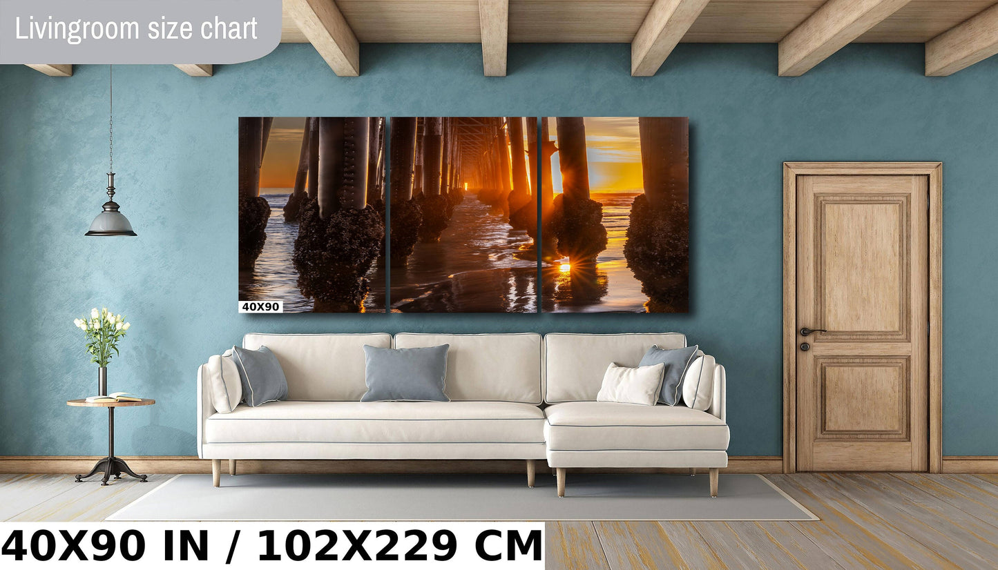 Oceanside Pier Sunset Print: California Seascape Wall Art