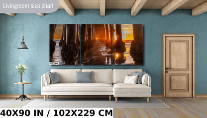 Oceanside Pier Sunset Print: California Seascape Wall Art