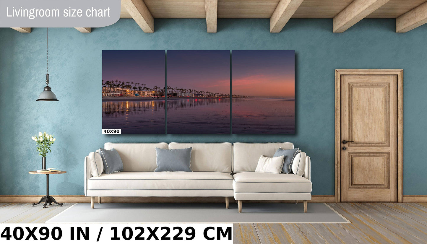 Oceanside Pier Sunset Seascape: California Beach Photography Print