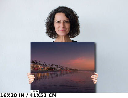 Oceanside Pier Sunset Seascape: California Beach Photography Print