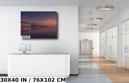 Oceanside Pier Sunset Seascape: California Beach Photography Print