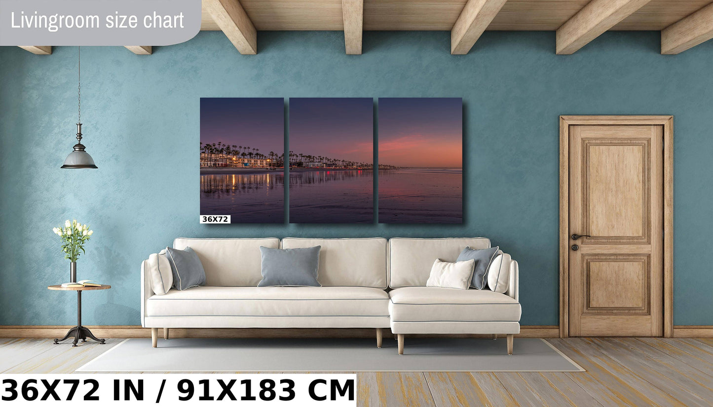 Oceanside Pier Sunset Seascape: California Beach Photography Print