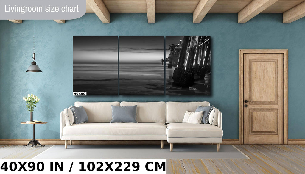 Oceanside Pier Black and White Print: California Coast
