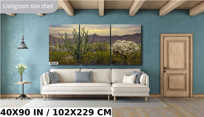 Ocotillo and Jumping Cholla in Organ Pipe Cactus National Monument Wall Art