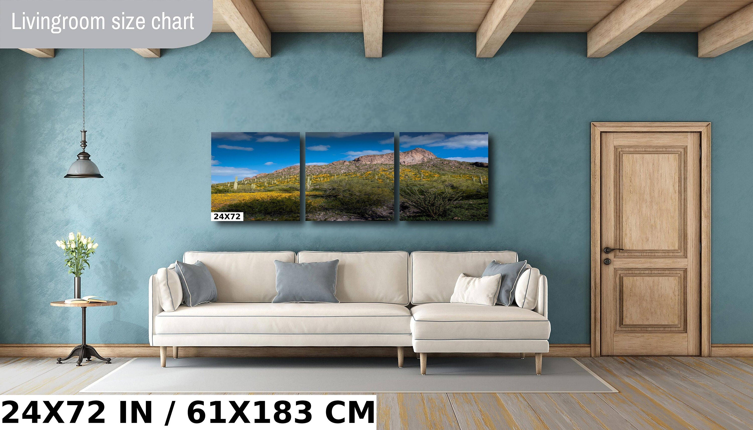 Picacho Peak Poppy Bloom: Arizona Desert Landscape Photography Wall Art