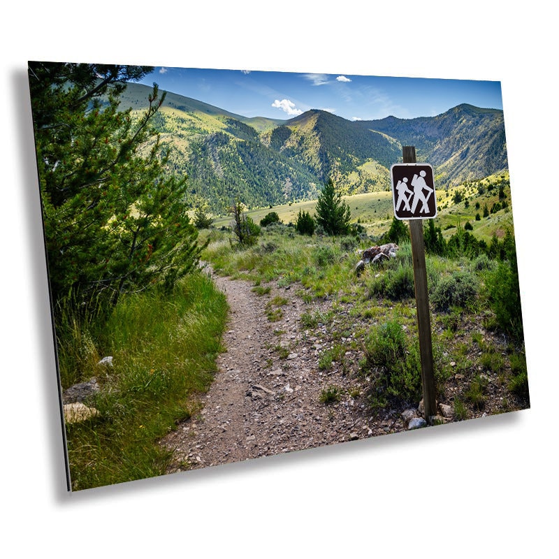 Trail sign at Lewis & Clark State Park, Montana