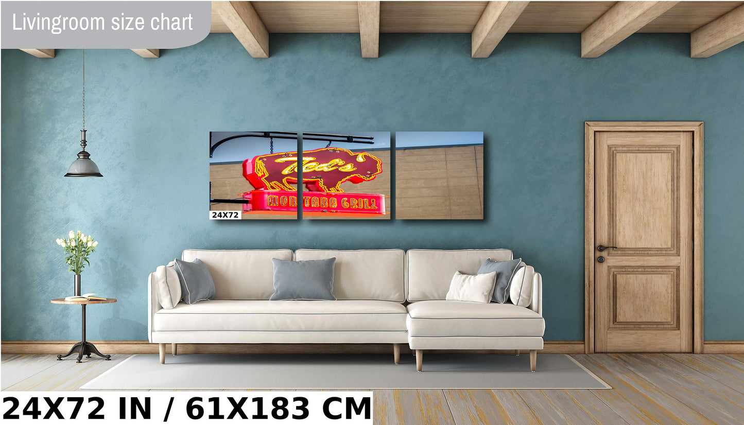 Ted's Montana Grill Sign: Bozeman Neon Wall Art