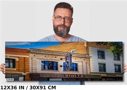 Vintage Vibes: Historic Rialto Theatre Signage Bozeman Montana Wall Art Metal Aluminum Print