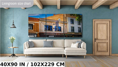 Vintage Vibes: Historic Rialto Theatre Signage Bozeman Montana Wall Art Metal Aluminum Print