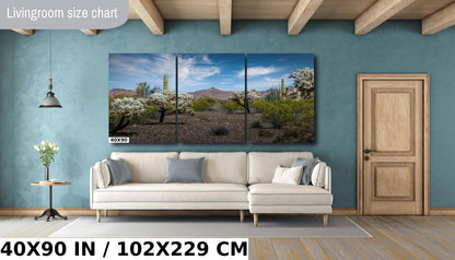 Organ Pipe National Monument Jumping Cholla and Saguaro Cactus Arizona Desert Wall Art