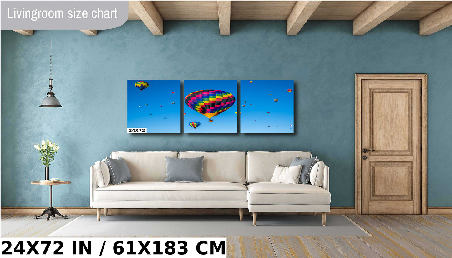 Albuquerque Balloon Fiesta Print: Colorful Hot Air Balloons Wall Art