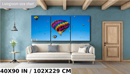 Albuquerque Balloon Fiesta Print: Colorful Hot Air Balloons Wall Art