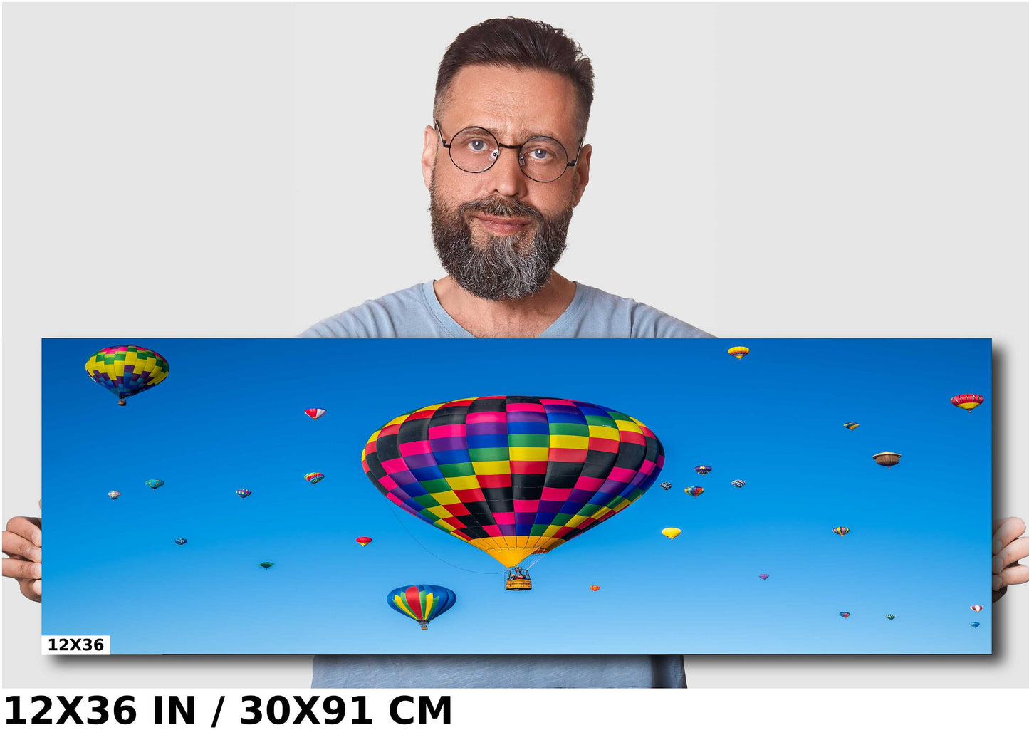 Albuquerque Balloon Fiesta Print: Colorful Hot Air Balloons Wall Art