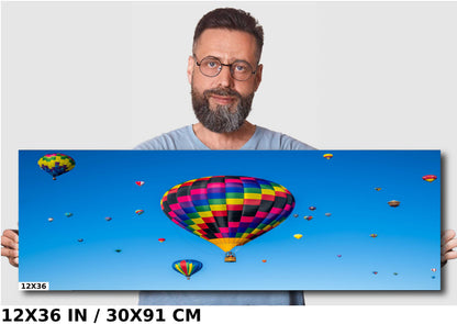 Albuquerque Balloon Fiesta Print: Colorful Hot Air Balloons Wall Art