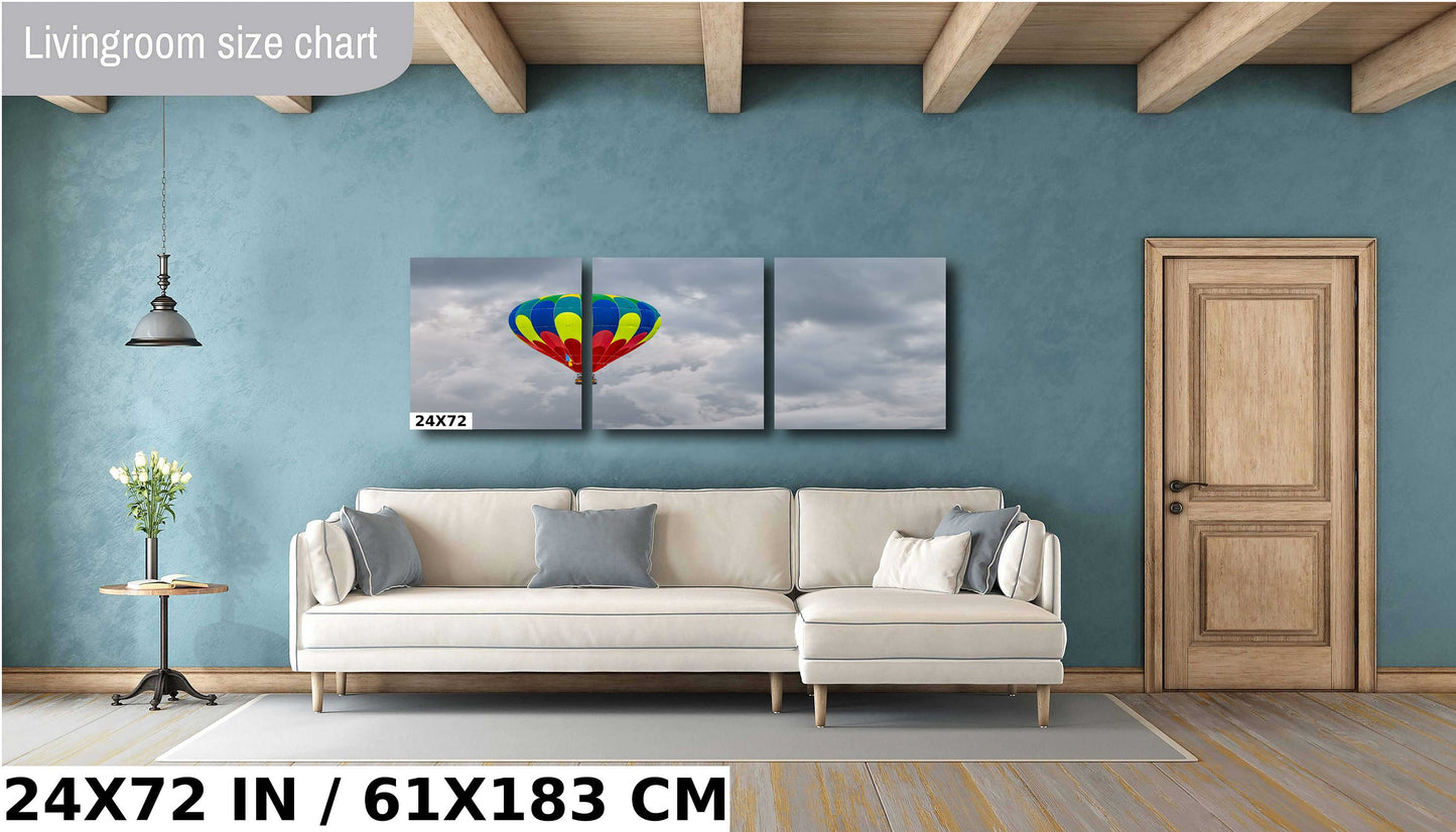 Colorful Hot Air Balloon Print: Albuquerque Festival Wall Art