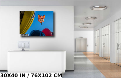 Tiger Hot Air Balloon Print: Albuquerque Festival Wall Art